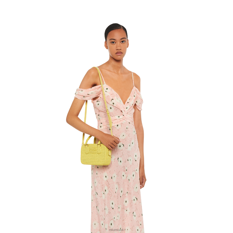 Collection Crochet Top-handle Bag Miu Miu XH28Z160 Citron Yellow