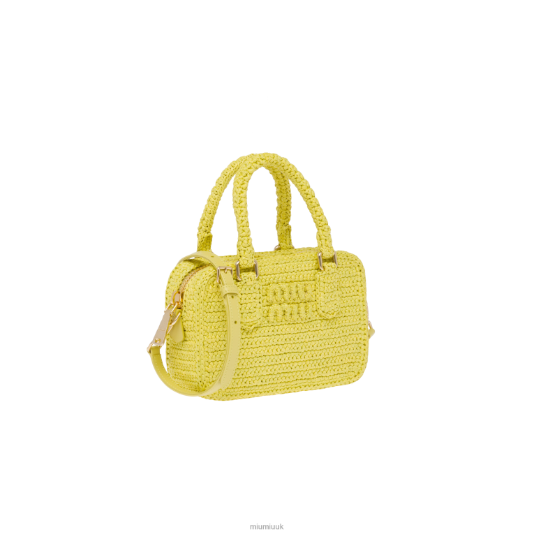 Collection Crochet Top-handle Bag Miu Miu XH28Z160 Citron Yellow