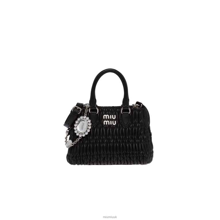 Collection Crystal Nappa Leather Handbag Miu Miu XH28Z154 Black