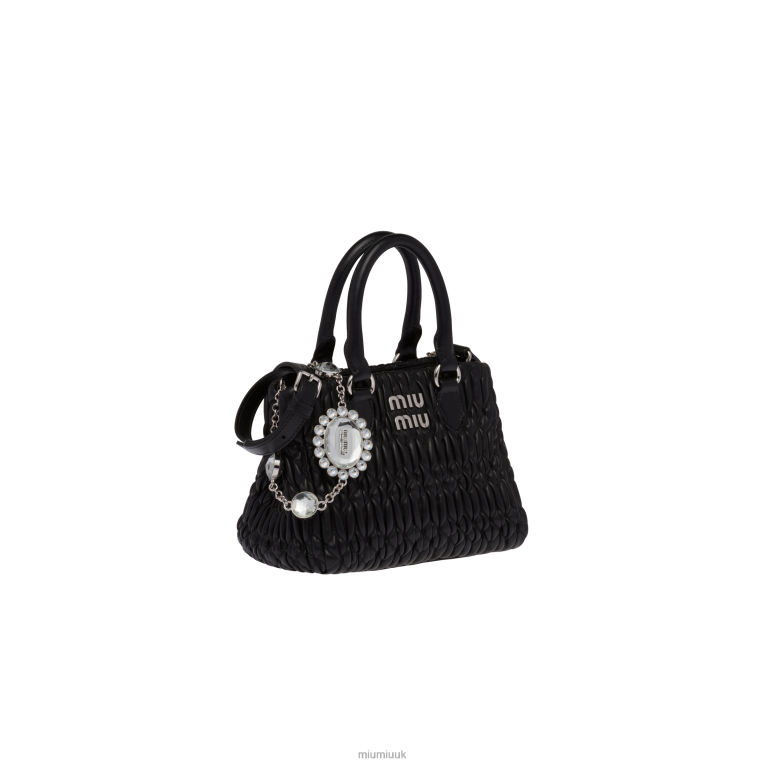 Collection Crystal Nappa Leather Handbag Miu Miu XH28Z154 Black