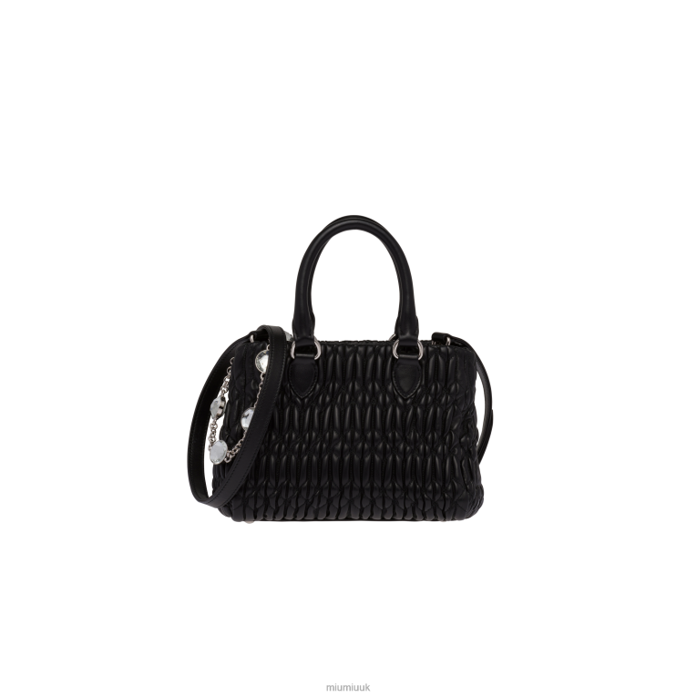 Collection Crystal Nappa Leather Handbag Miu Miu XH28Z154 Black