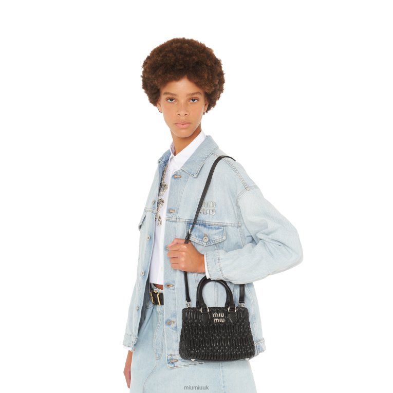 Collection Crystal Nappa Leather Handbag Miu Miu XH28Z154 Black