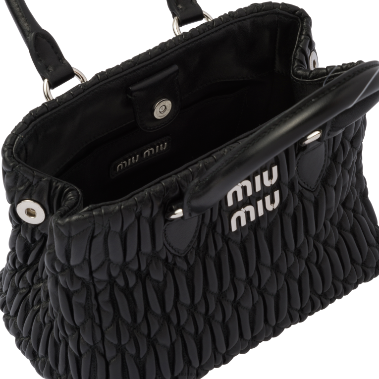 Collection Crystal Nappa Leather Handbag Miu Miu XH28Z154 Black