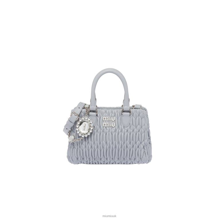 Collection Crystal Nappa Leather Handbag Miu Miu XH28Z155 Cornflower