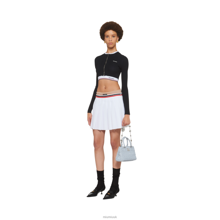 Collection Crystal Nappa Leather Handbag Miu Miu XH28Z155 Cornflower
