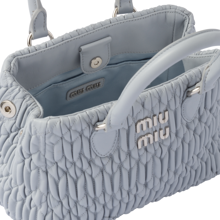 Collection Crystal Nappa Leather Handbag Miu Miu XH28Z155 Cornflower