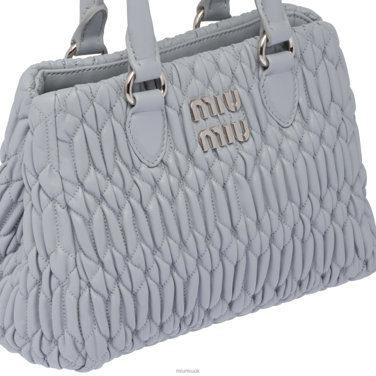 Collection Crystal Nappa Leather Handbag Miu Miu XH28Z155 Cornflower