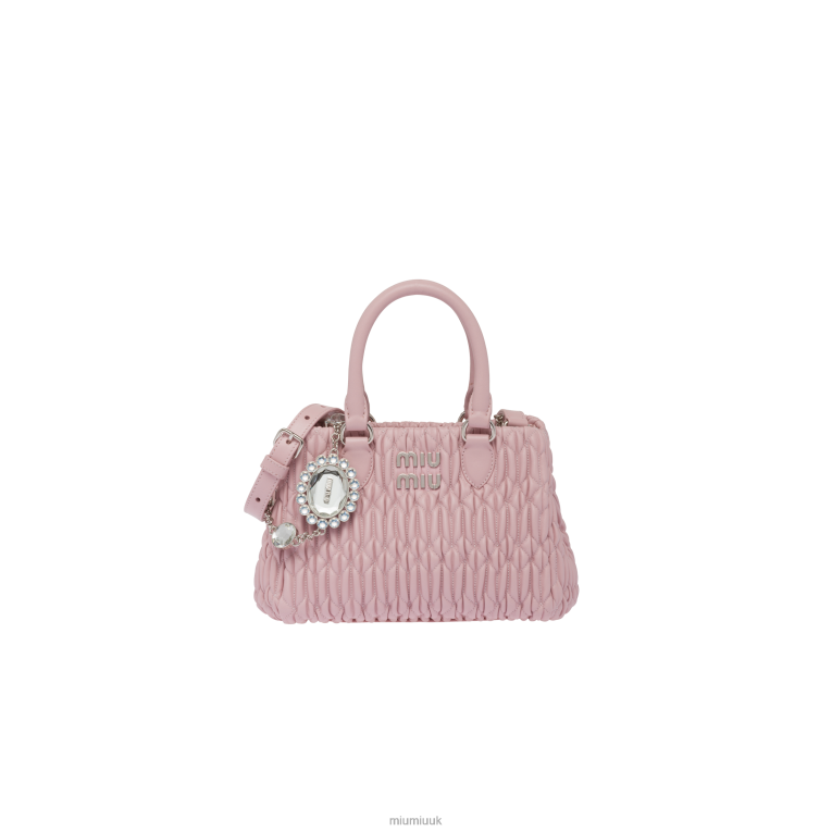 Collection Crystal Nappa Leather Handbag Miu Miu XH28Z157 Alabaster Pink