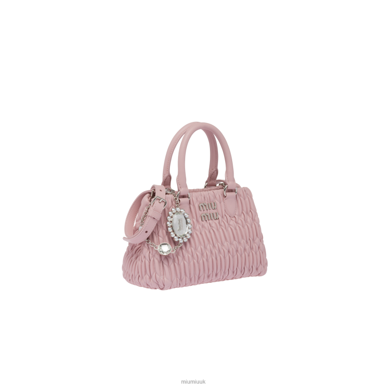 Collection Crystal Nappa Leather Handbag Miu Miu XH28Z157 Alabaster Pink