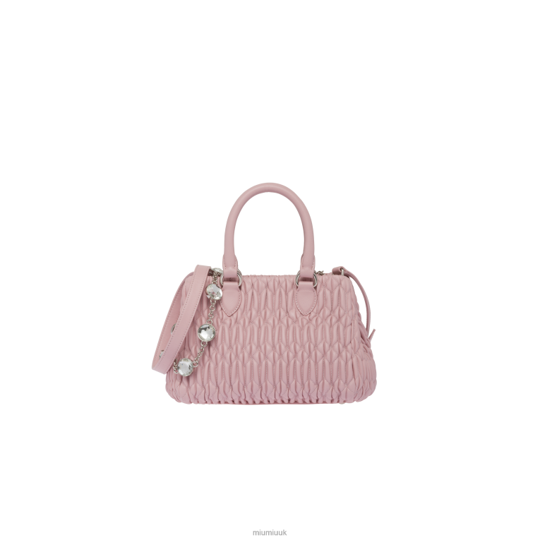 Collection Crystal Nappa Leather Handbag Miu Miu XH28Z157 Alabaster Pink