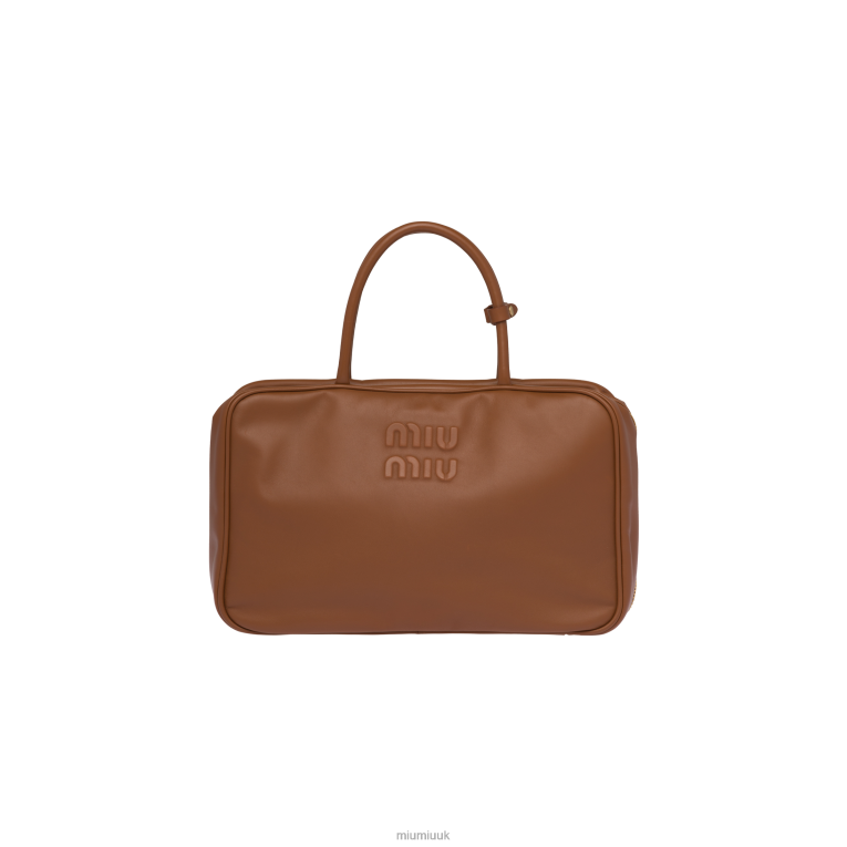 Collection Leather Top-handle Bag Miu Miu XH28Z150 Cognac