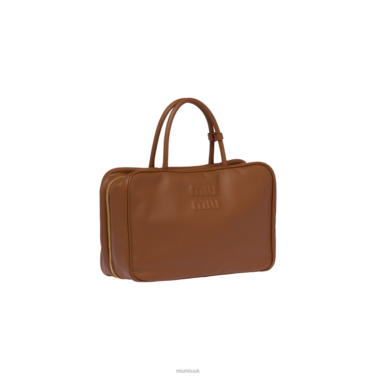 Collection Leather Top-handle Bag Miu Miu XH28Z150 Cognac