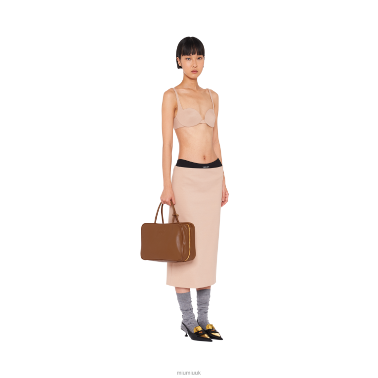Collection Leather Top-handle Bag Miu Miu XH28Z150 Cognac