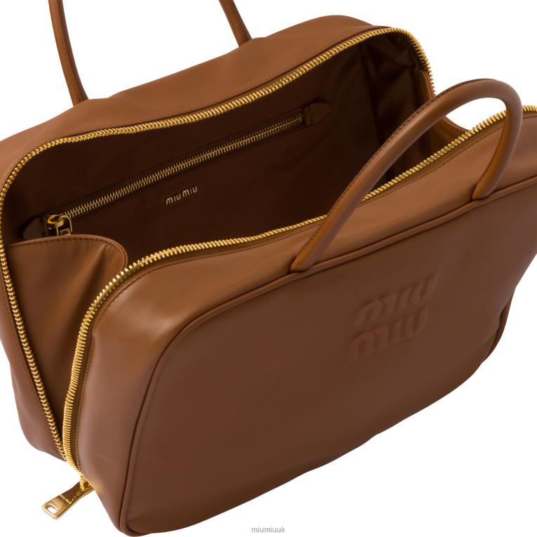 Collection Leather Top-handle Bag Miu Miu XH28Z150 Cognac