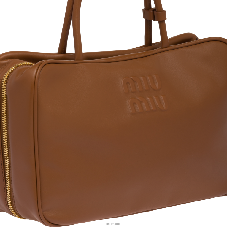 Collection Leather Top-handle Bag Miu Miu XH28Z150 Cognac
