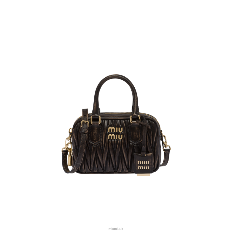 Collection Matelasse Nappa Leather Top-handle Bag Miu Miu XH28Z142 Sand/Coffee