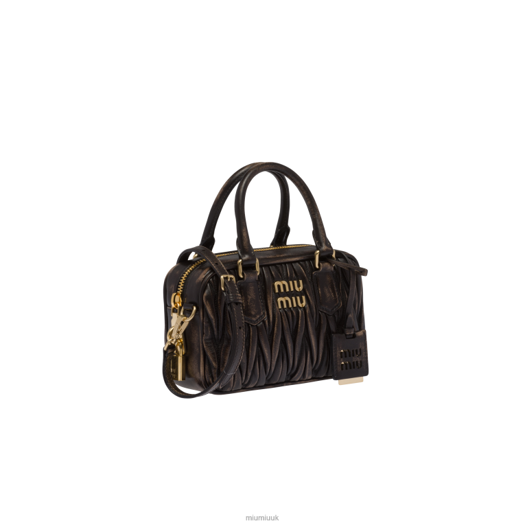 Collection Matelasse Nappa Leather Top-handle Bag Miu Miu XH28Z142 Sand/Coffee