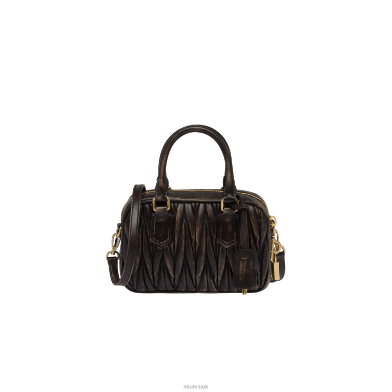 Collection Matelasse Nappa Leather Top-handle Bag Miu Miu XH28Z142 Sand/Coffee