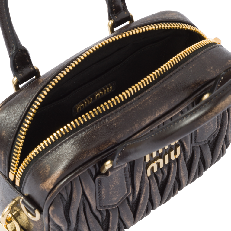 Collection Matelasse Nappa Leather Top-handle Bag Miu Miu XH28Z142 Sand/Coffee