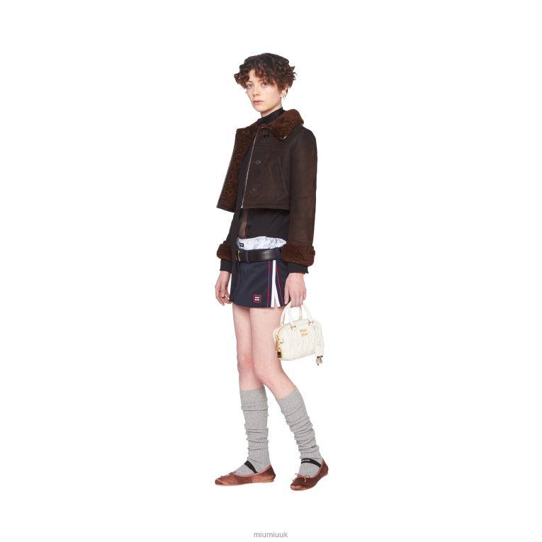 Collection Matelasse Nappa Leather Top-handle Bag Miu Miu XH28Z143 White