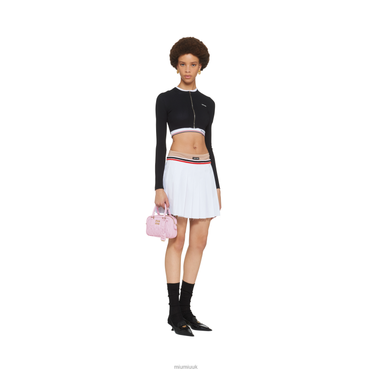 Collection Matelasse Nappa Leather Top-handle Bag Miu Miu XH28Z144 Alabaster Pink