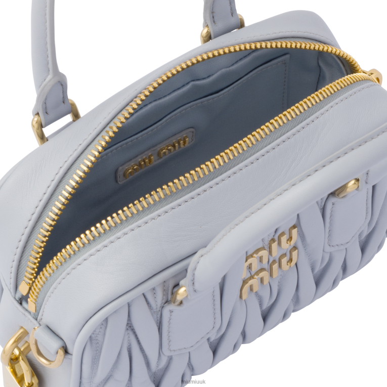 Collection Matelasse Nappa Leather Top-handle Bag Miu Miu XH28Z145 Cornflower
