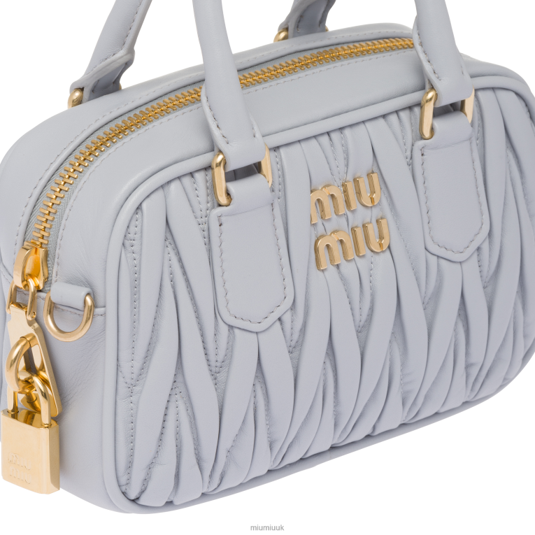 Collection Matelasse Nappa Leather Top-handle Bag Miu Miu XH28Z145 Cornflower