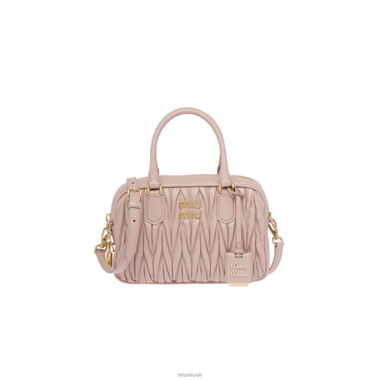Collection Matelasse Nappa Leather Top-handle Bag Miu Miu XH28Z147 Water Lily