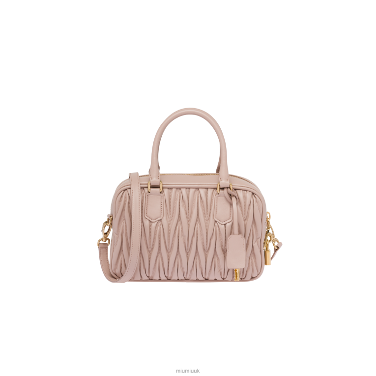 Collection Matelasse Nappa Leather Top-handle Bag Miu Miu XH28Z147 Water Lily