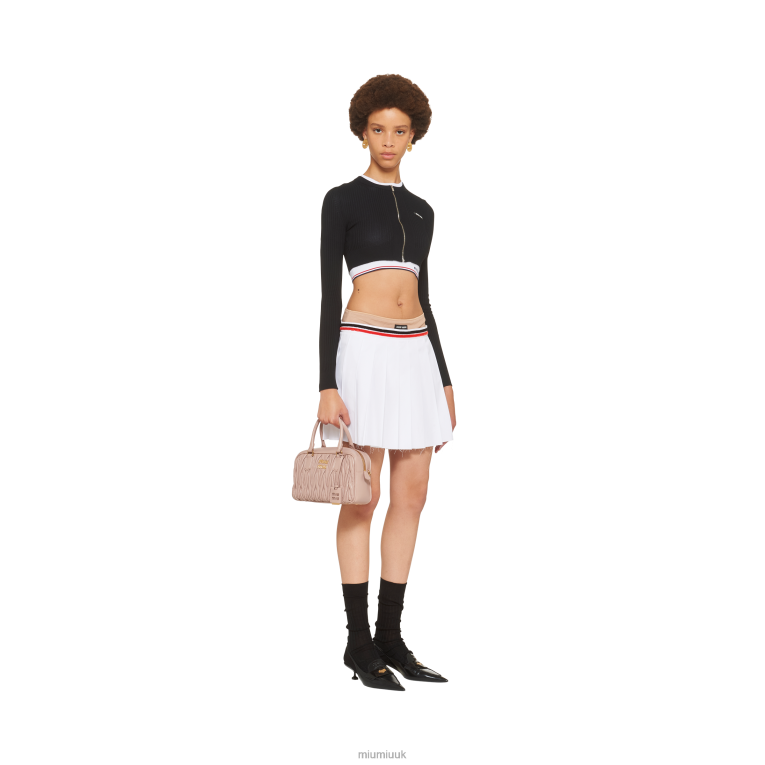 Collection Matelasse Nappa Leather Top-handle Bag Miu Miu XH28Z147 Water Lily