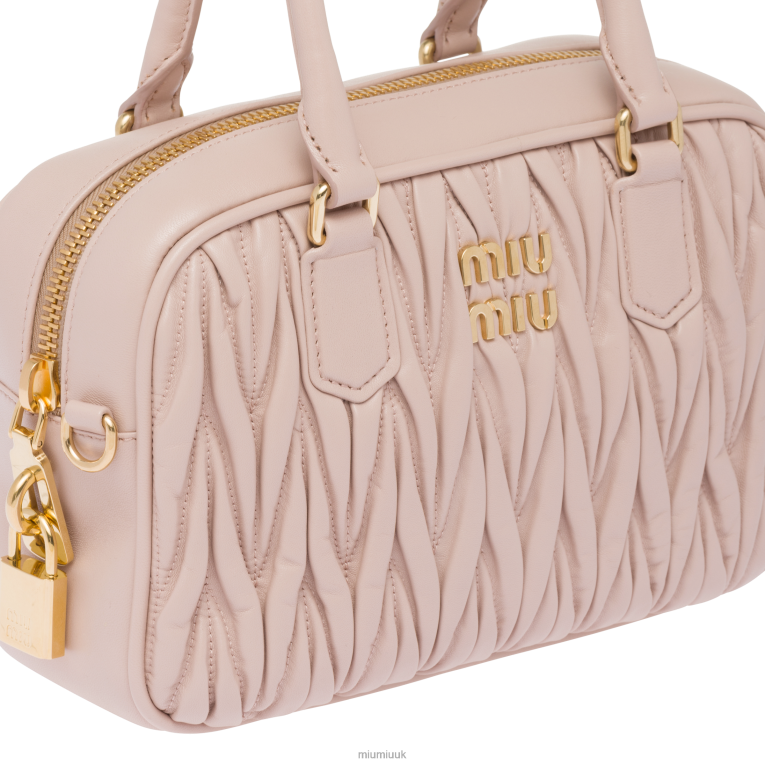 Collection Matelasse Nappa Leather Top-handle Bag Miu Miu XH28Z147 Water Lily