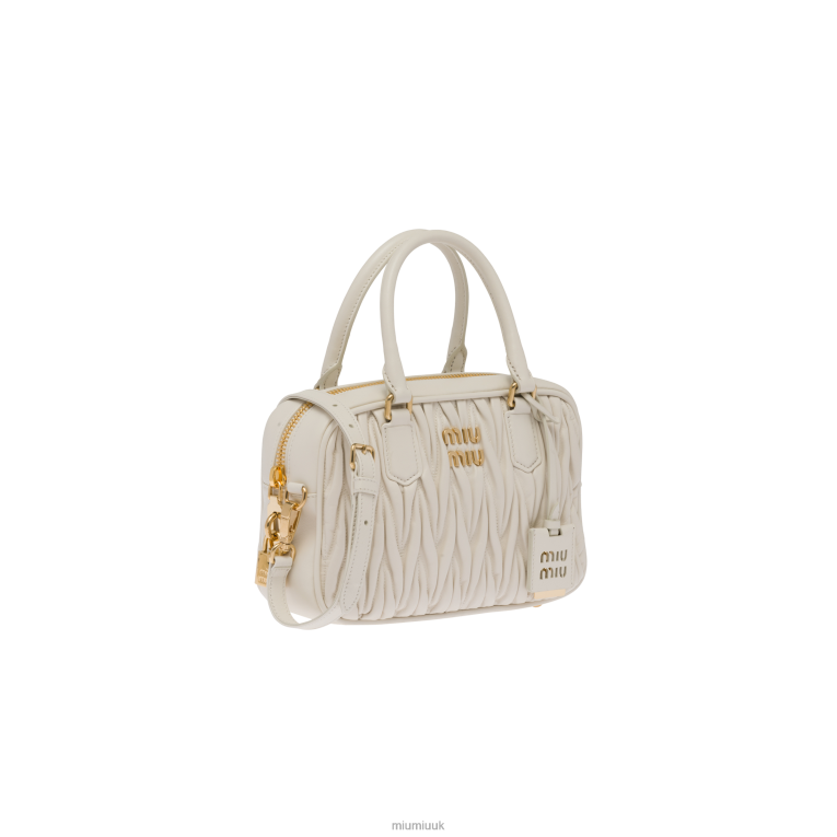 Collection Matelasse Nappa Leather Top-handle Bag Miu Miu XH28Z149 White