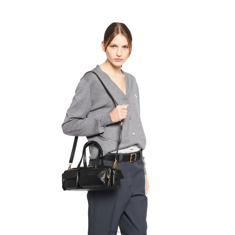 Collection Nappa Leather Top-handle Bag Miu Miu XH28Z141 Black