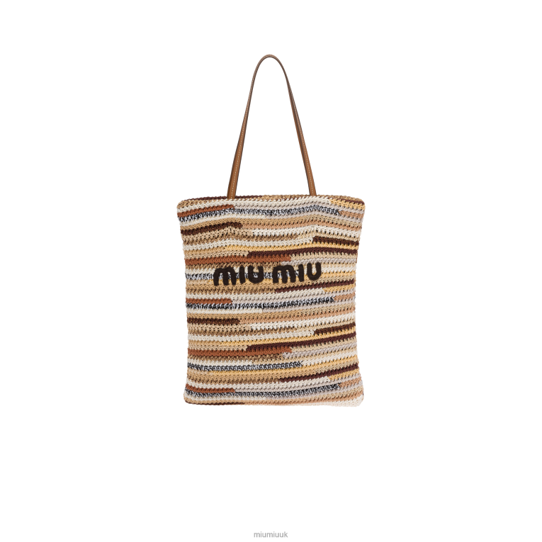 Collection Crochet Tote Bag Miu Miu XH28Z126 Natural