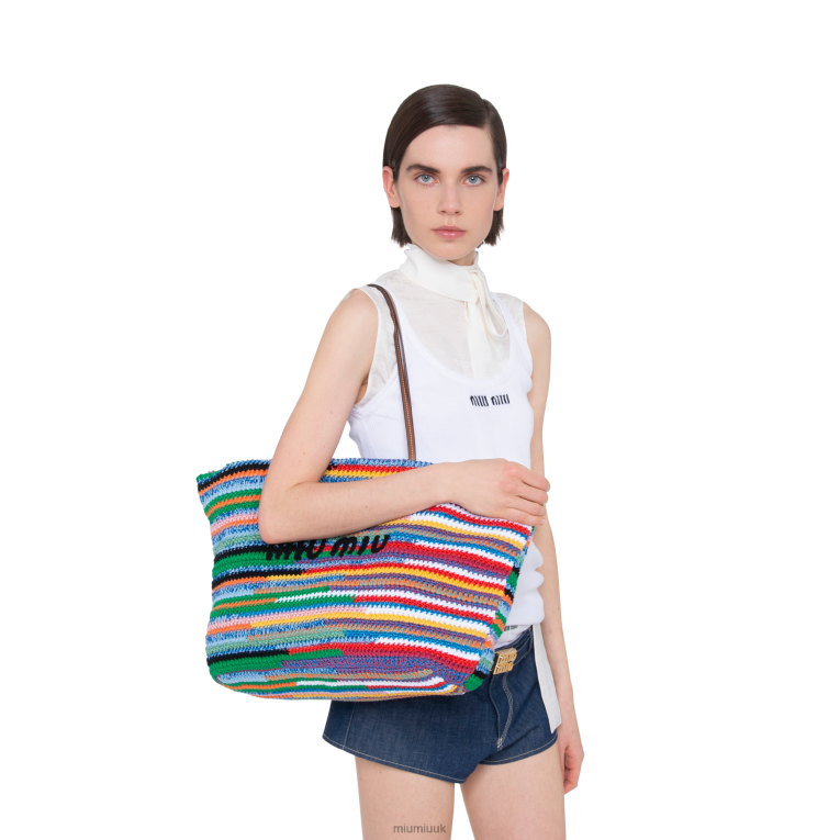 Collection Crochet Tote Bag Miu Miu XH28Z130 Multicolored
