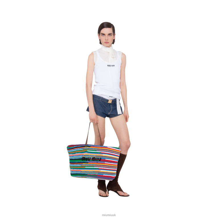 Collection Crochet Tote Bag Miu Miu XH28Z130 Multicolored