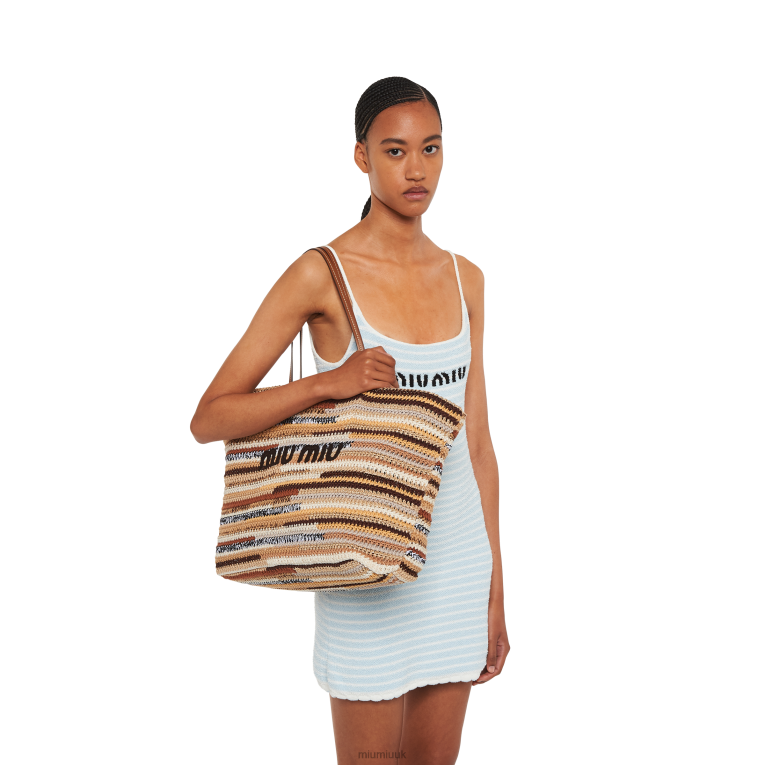 Collection Crochet Tote Bag Miu Miu XH28Z131 Natural