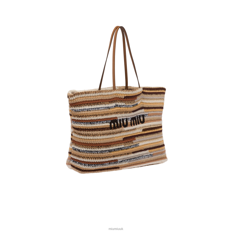 Collection Crochet Tote Bag Miu Miu XH28Z131 Natural