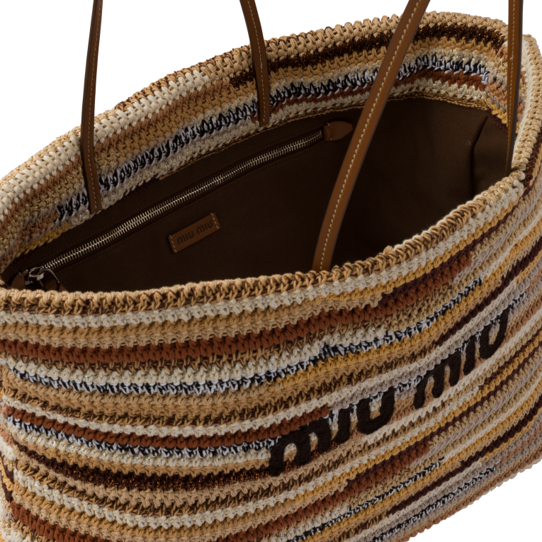 Collection Crochet Tote Bag Miu Miu XH28Z131 Natural