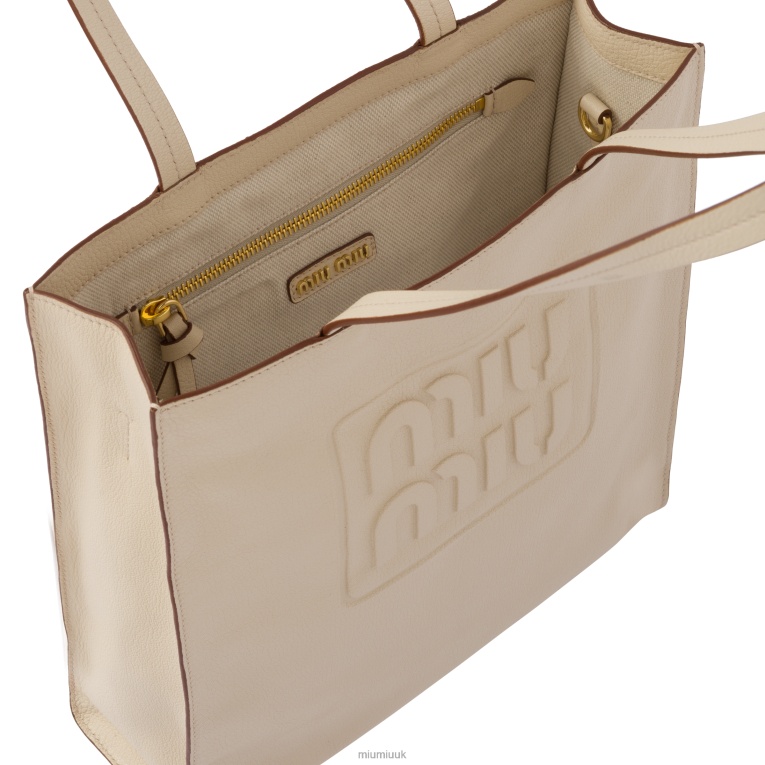 Collection Madras Tote Bag Miu Miu XH28Z120 Raw White