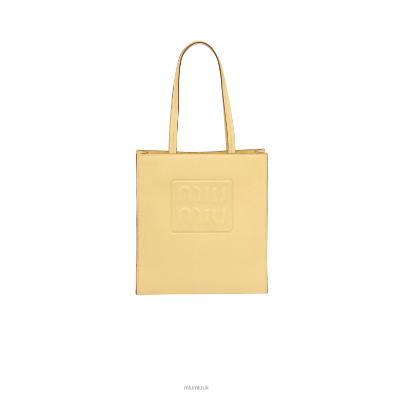 Collection Madras Tote Bag Miu Miu XH28Z121 Lemon Yellow
