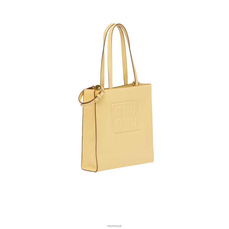 Collection Madras Tote Bag Miu Miu XH28Z121 Lemon Yellow