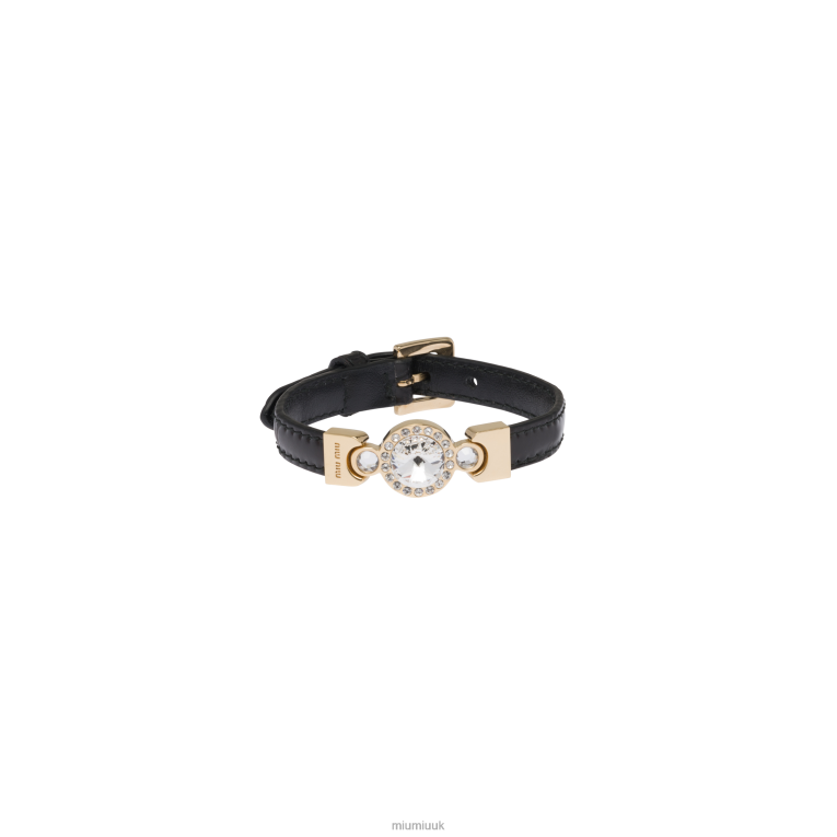 Jewels Croco-print Leather Bracelet Miu Miu XH28Z1354 Black