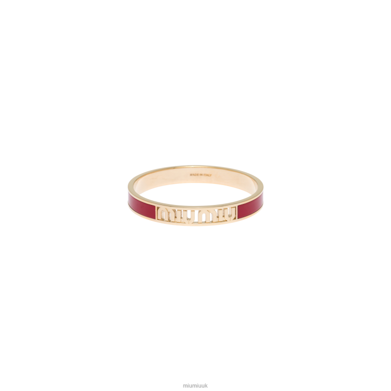 Jewels Enameled Metal Bracelet Miu Miu XH28Z1330 Red