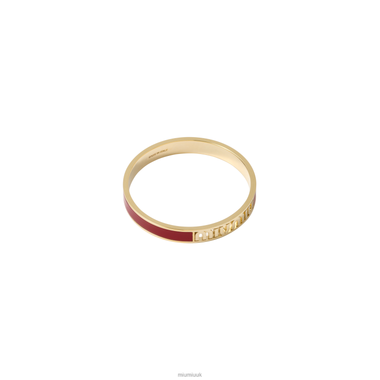 Jewels Enameled Metal Bracelet Miu Miu XH28Z1330 Red