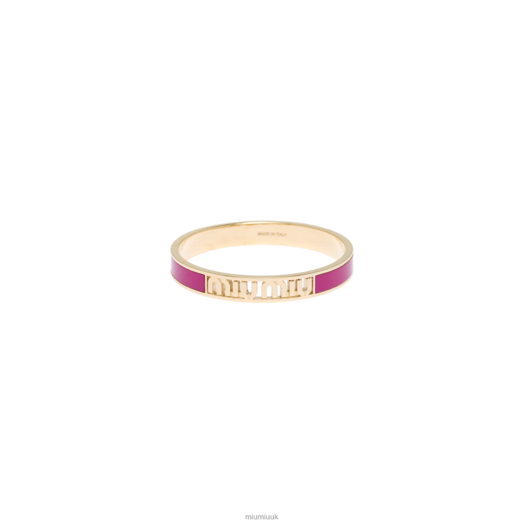 Jewels Enameled Metal Bracelet Miu Miu XH28Z1331 Fuchsia