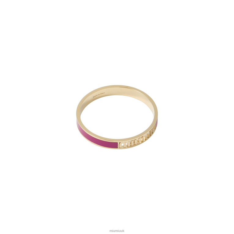 Jewels Enameled Metal Bracelet Miu Miu XH28Z1331 Fuchsia