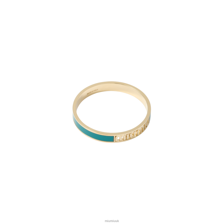 Jewels Enameled Metal Bracelet Miu Miu XH28Z1332 Peacock Blue