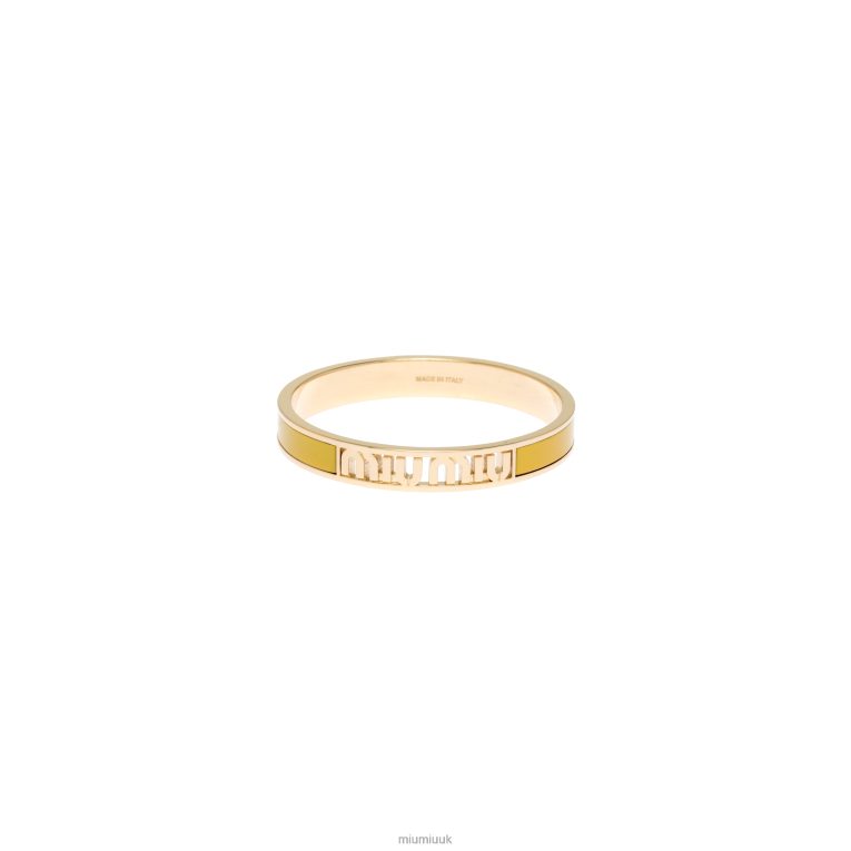 Jewels Enameled Metal Bracelet Miu Miu XH28Z1333 Sunny Yellow