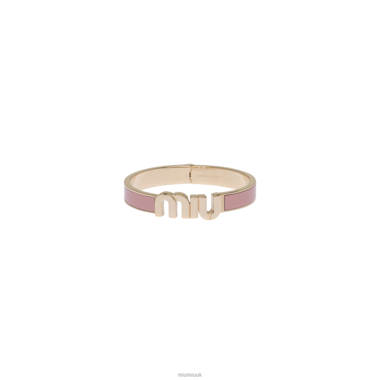 Jewels Enameled Metal Bracelet Miu Miu XH28Z1340 Orchid Pink